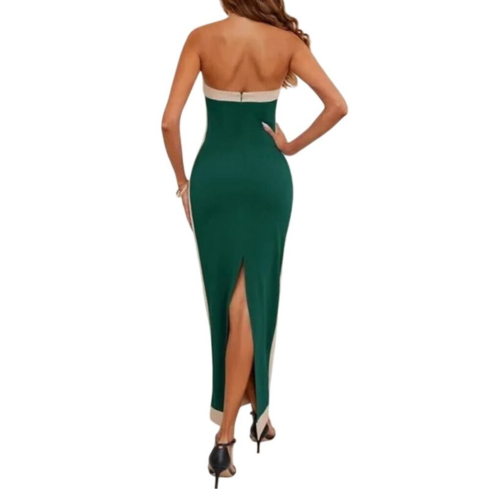 PRETTY GARDEN NWT $40 Strapless Bodycon Dress Tube Maxi Dress Size XXL - Picture 3 of 10